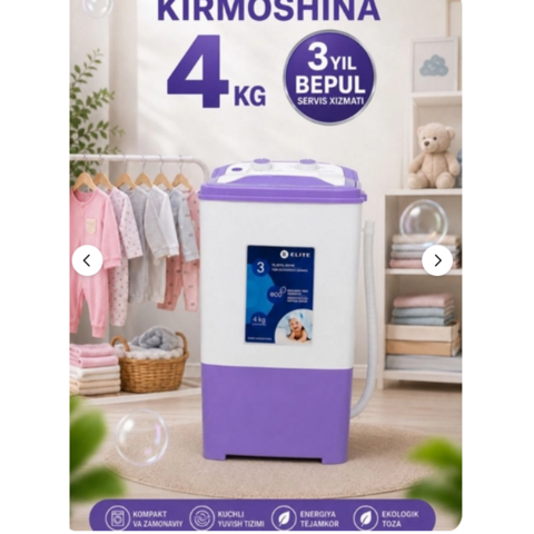 Brando yarim avtomat kir yuvish mashinasi 4- kg, kuchli va tez siqish